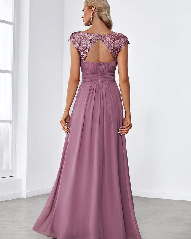 Josephine | Fitted Lace Cap Sleeve Bridesmaid Dress