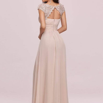 Josephine | Fitted Lace Cap Sleeve Bridesmaid Dress