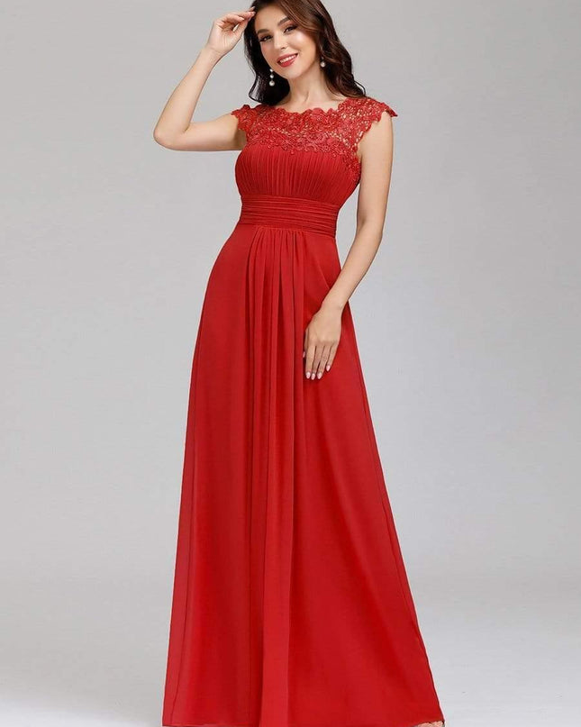 Josephine | Fitted Lace Cap Sleeve Bridesmaid Dress