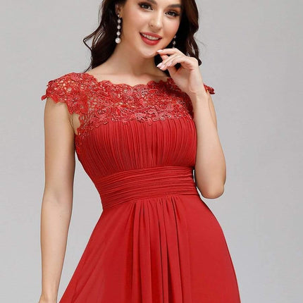 Josephine | Fitted Lace Cap Sleeve Bridesmaid Dress