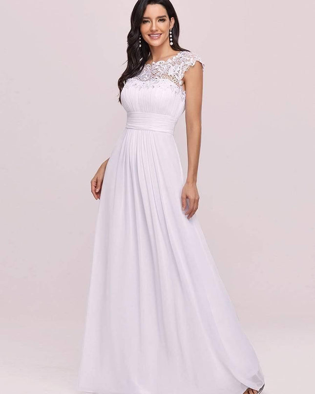 Josephine | Fitted Lace Cap Sleeve Bridesmaid Dress