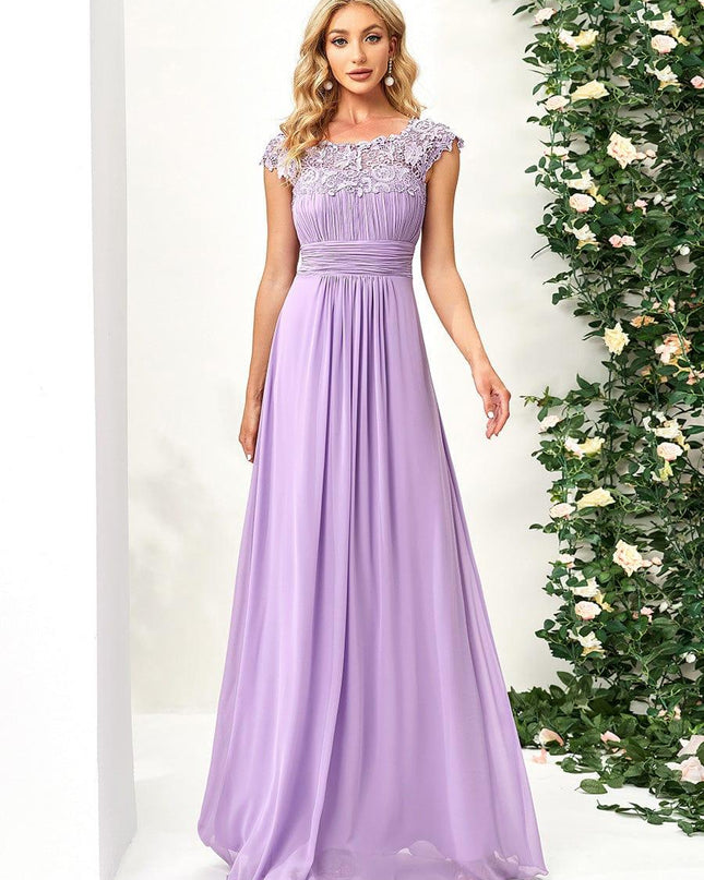 Josephine | Fitted Lace Cap Sleeve Bridesmaid Dress