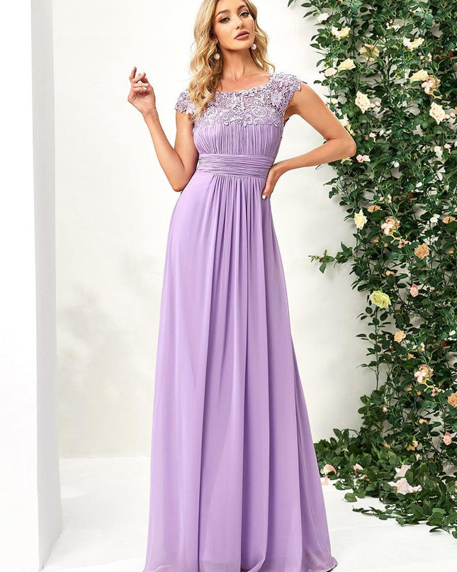 Josephine | Fitted Lace Cap Sleeve Bridesmaid Dress