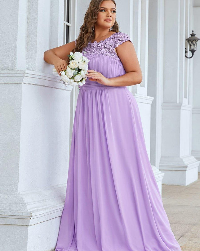 Josephine | Fitted Lace Cap Sleeve Bridesmaid Dress