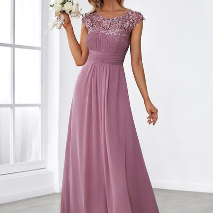 Josephine | Fitted Lace Cap Sleeve Bridesmaid Dress