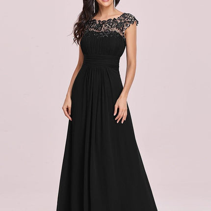 Josephine | Fitted Lace Cap Sleeve Bridesmaid Dress