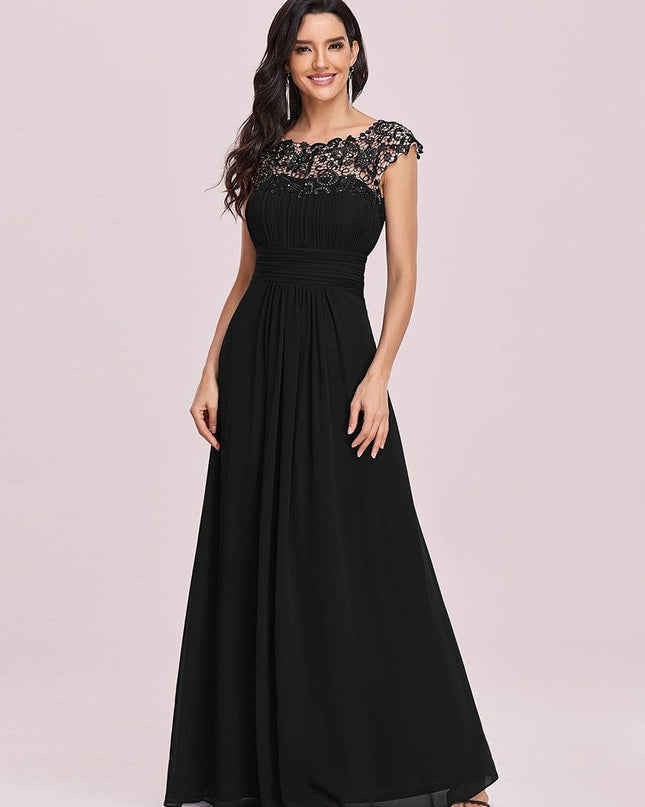 Josephine | Fitted Lace Cap Sleeve Bridesmaid Dress