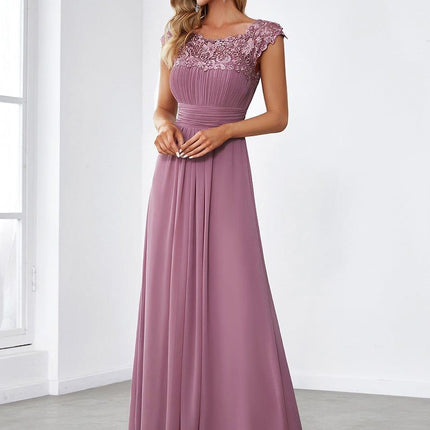 Josephine | Fitted Lace Cap Sleeve Bridesmaid Dress