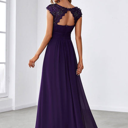 Josephine | Fitted Lace Cap Sleeve Bridesmaid Dress
