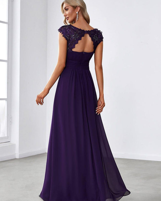 Josephine | Fitted Lace Cap Sleeve Bridesmaid Dress