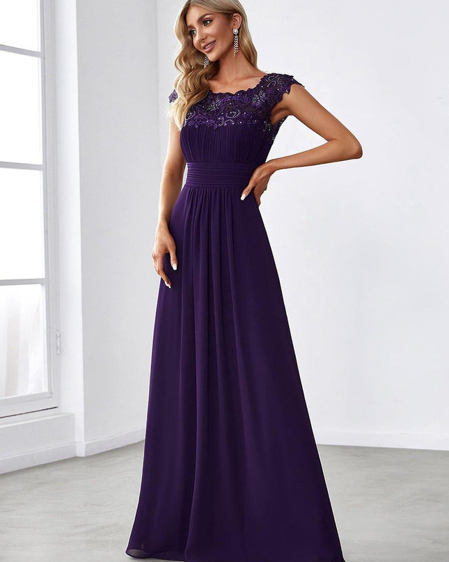 Josephine | Fitted Lace Cap Sleeve Bridesmaid Dress