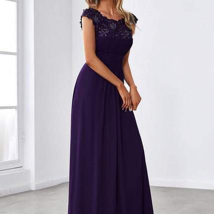 Josephine | Fitted Lace Cap Sleeve Bridesmaid Dress