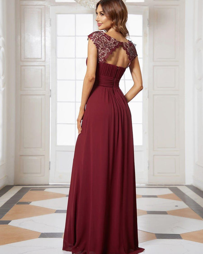 Josephine | Fitted Lace Cap Sleeve Bridesmaid Dress