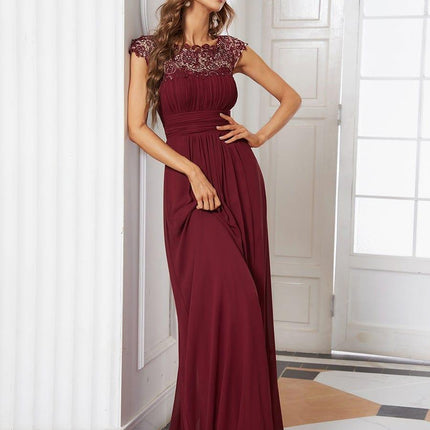 Josephine | Fitted Lace Cap Sleeve Bridesmaid Dress