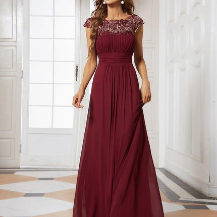Josephine | Fitted Lace Cap Sleeve Bridesmaid Dress