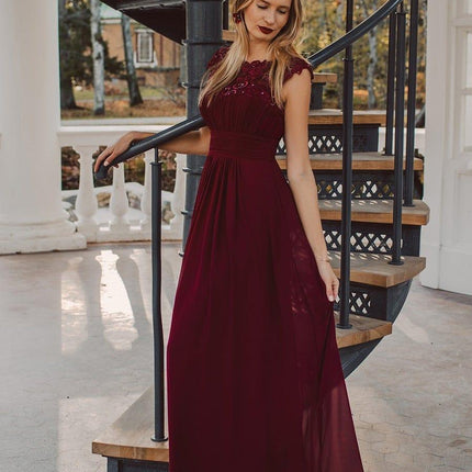 Josephine | Fitted Lace Cap Sleeve Bridesmaid Dress