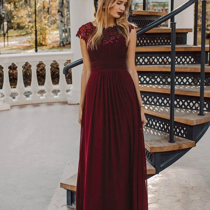 Josephine | Fitted Lace Cap Sleeve Bridesmaid Dress