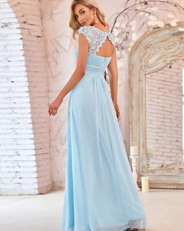 Josephine | Fitted Lace Cap Sleeve Bridesmaid Dress