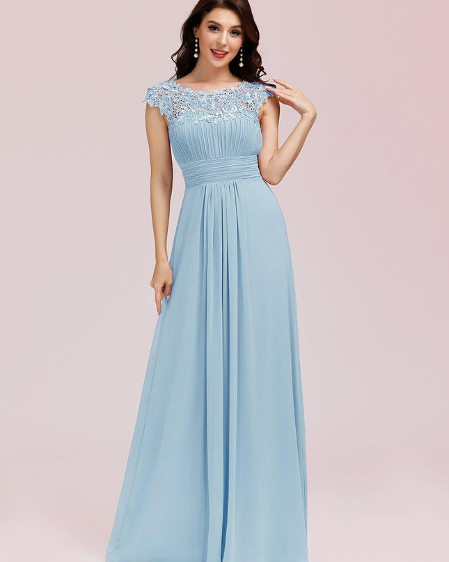 Josephine | Fitted Lace Cap Sleeve Bridesmaid Dress