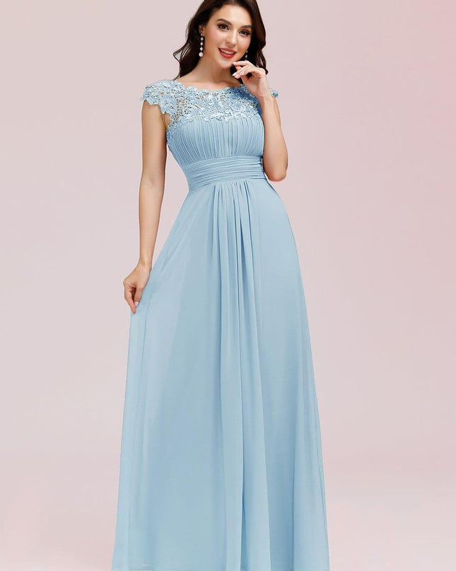 Josephine | Fitted Lace Cap Sleeve Bridesmaid Dress
