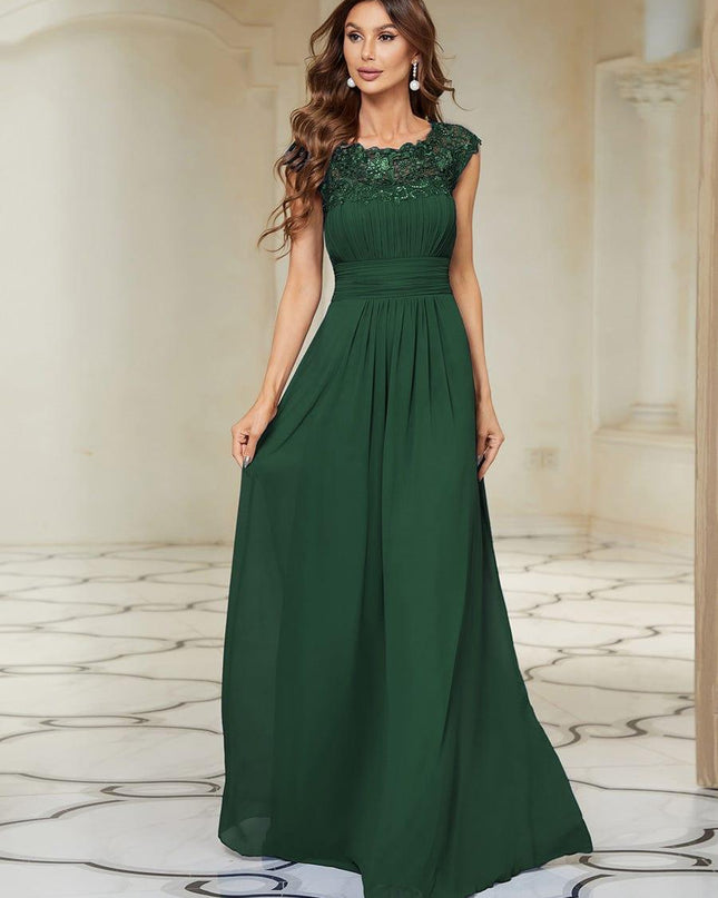 Josephine | Fitted Lace Cap Sleeve Bridesmaid Dress