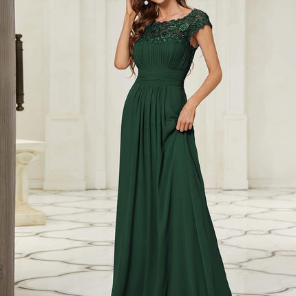 Josephine | Fitted Lace Cap Sleeve Bridesmaid Dress