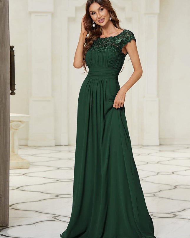 Josephine | Fitted Lace Cap Sleeve Bridesmaid Dress