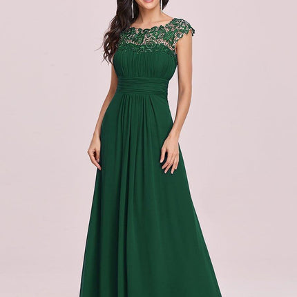Josephine | Fitted Lace Cap Sleeve Bridesmaid Dress