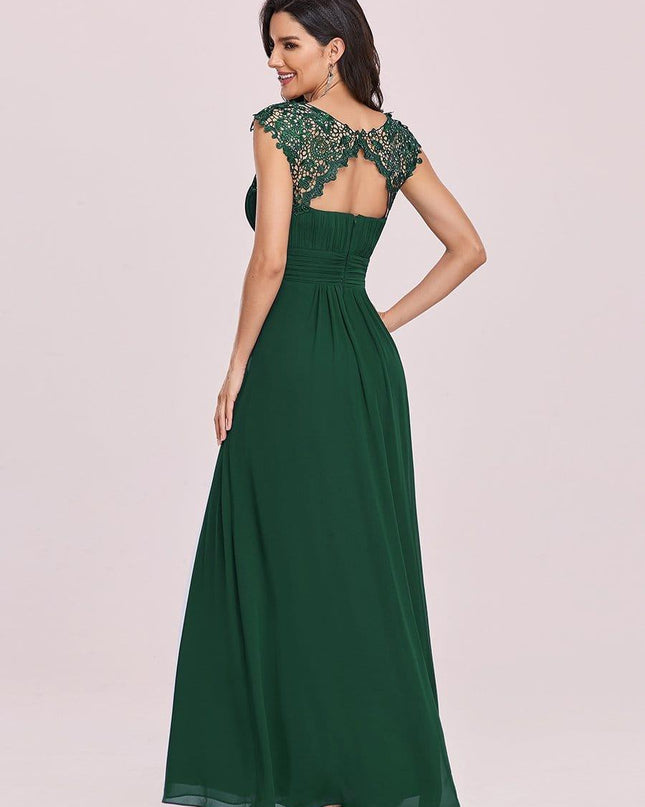 Josephine | Fitted Lace Cap Sleeve Bridesmaid Dress