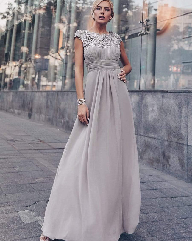 Josephine | Fitted Lace Cap Sleeve Bridesmaid Dress