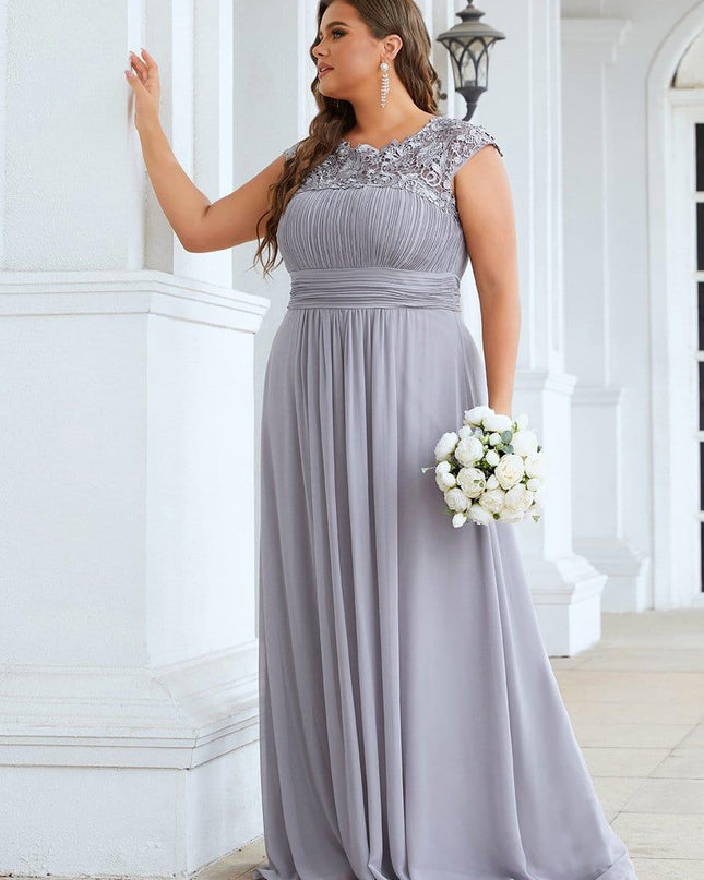 Josephine | Fitted Lace Cap Sleeve Bridesmaid Dress