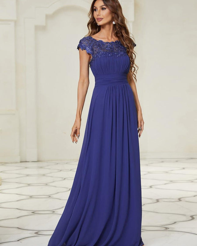 Josephine | Fitted Lace Cap Sleeve Bridesmaid Dress