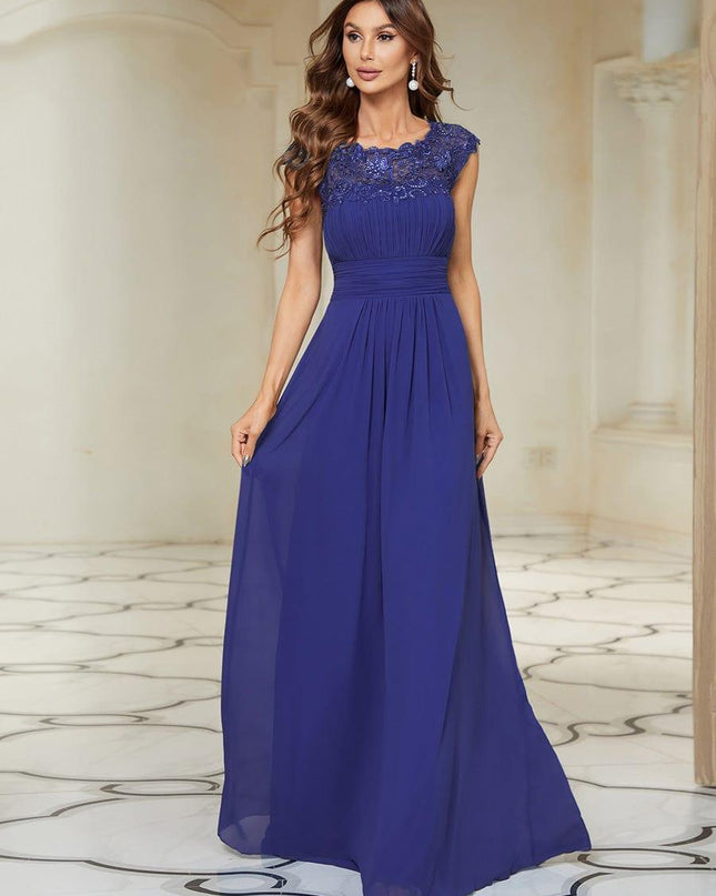 Josephine | Fitted Lace Cap Sleeve Bridesmaid Dress