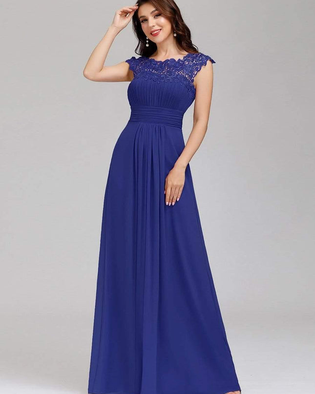 Josephine | Fitted Lace Cap Sleeve Bridesmaid Dress