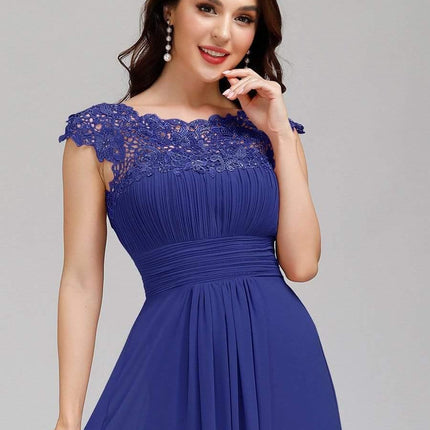 Josephine | Fitted Lace Cap Sleeve Bridesmaid Dress