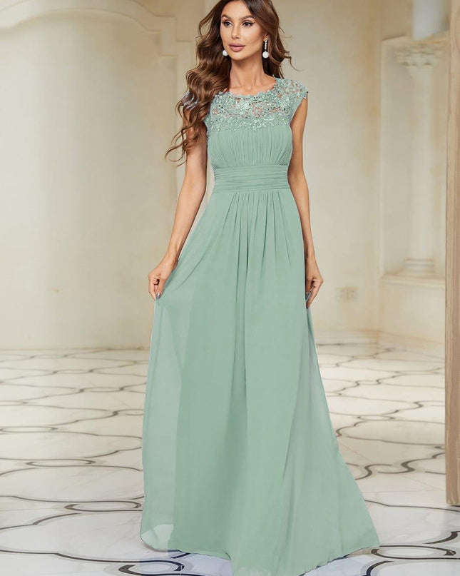 Josephine | Fitted Lace Cap Sleeve Bridesmaid Dress