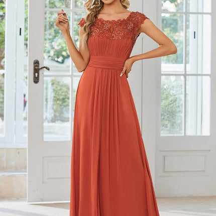 Josephine | Fitted Lace Cap Sleeve Bridesmaid Dress