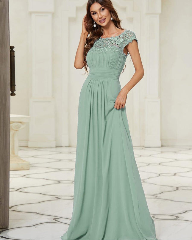 Josephine | Fitted Lace Cap Sleeve Bridesmaid Dress