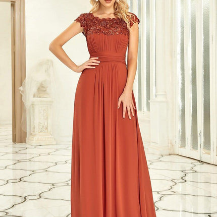 Josephine | Fitted Lace Cap Sleeve Bridesmaid Dress