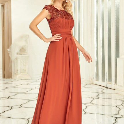 Josephine | Fitted Lace Cap Sleeve Bridesmaid Dress