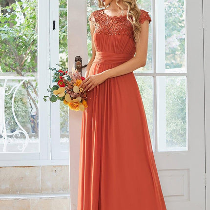Josephine | Fitted Lace Cap Sleeve Bridesmaid Dress