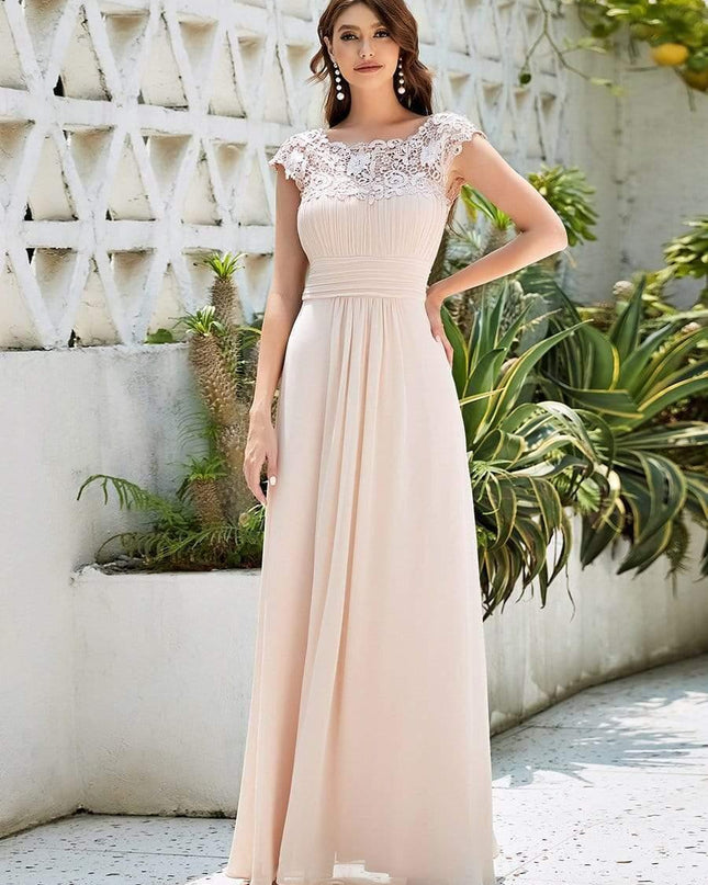 Josephine | Fitted Lace Cap Sleeve Bridesmaid Dress