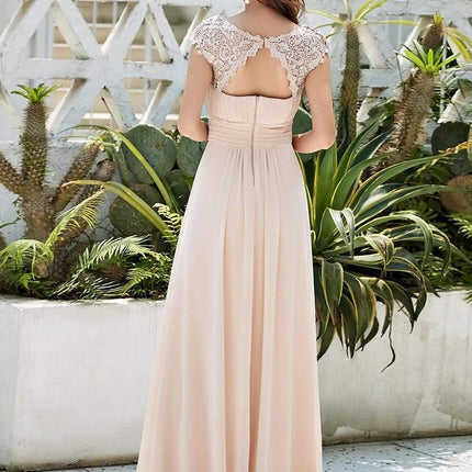 Josephine | Fitted Lace Cap Sleeve Bridesmaid Dress