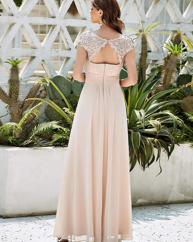 Josephine | Fitted Lace Cap Sleeve Bridesmaid Dress
