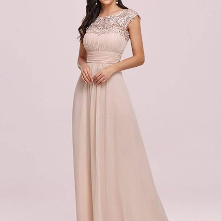 Josephine | Fitted Lace Cap Sleeve Bridesmaid Dress