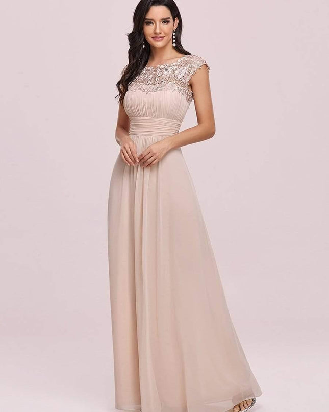 Josephine | Fitted Lace Cap Sleeve Bridesmaid Dress