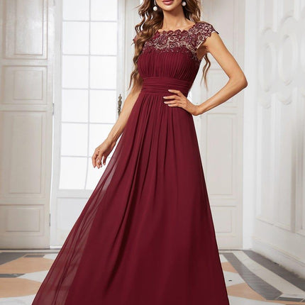 Josephine | Fitted Lace Cap Sleeve Bridesmaid Dress