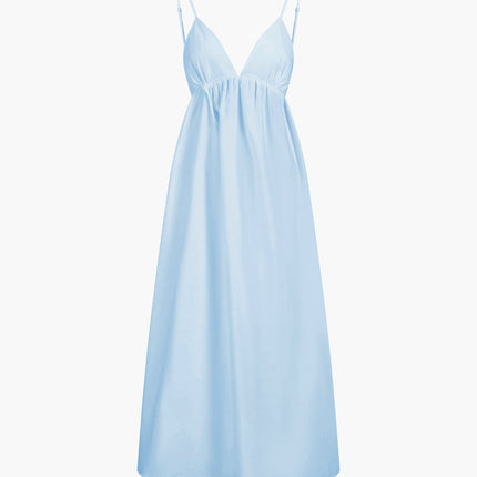 Judith | Backless Relaxed Fit Cotton Long Dress