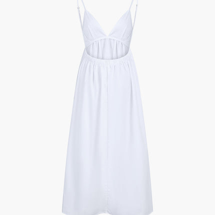 Judith | Backless Relaxed Fit Cotton Long Dress