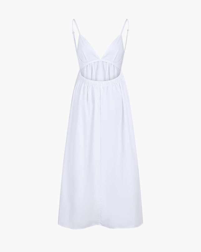 Judith | Backless Relaxed Fit Cotton Long Dress